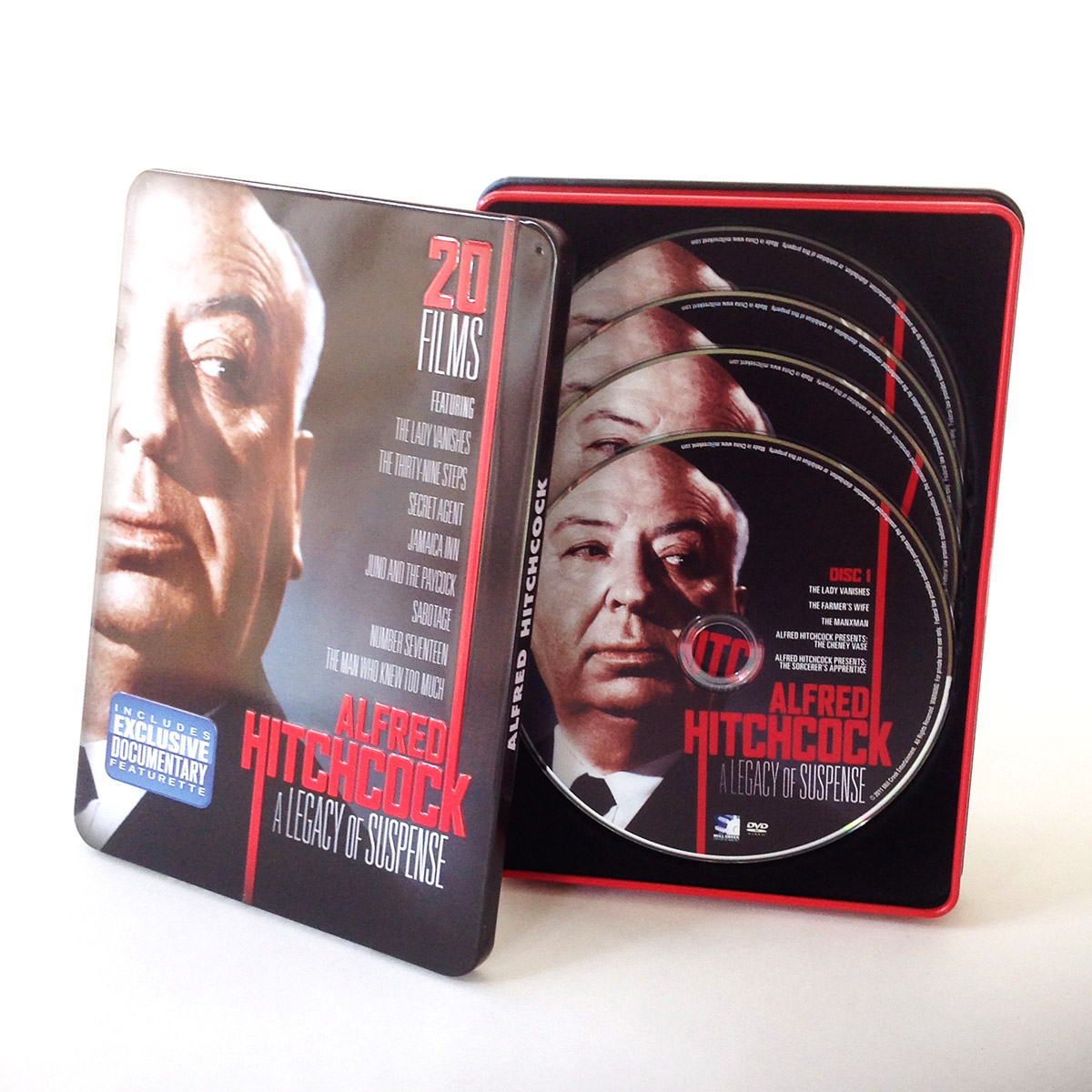 Alfred Hitchcock 20 Film Collection Tin (Interior)